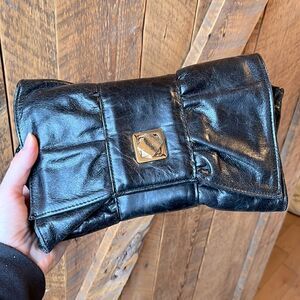 MARCIANO faux leather clutch 